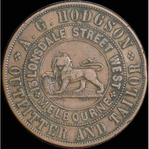 1860 Hodgson A.G Penny Token A254 Very Fine