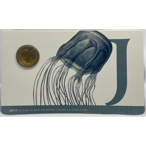 2017 1 Dollar Uncirculated Coin Alphabet J for Jellyfish