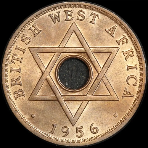 British West Africa 1956 Bronze Penny KGVI Mule Uncirculated