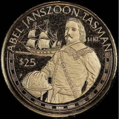Cook Islands 1997 Gold 25 Dollar Proof Abel Tasman