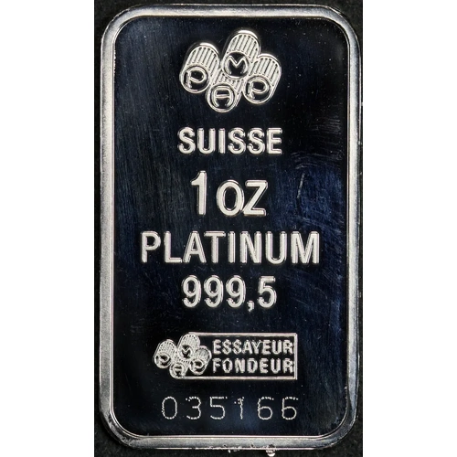 Switzerland PAMP Suisse 1 Ounce Platinum Ingot