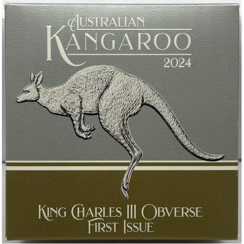 2024 Silver 1 Ounce Proof Coin Kangaroo King Charles III Obverse First Issue