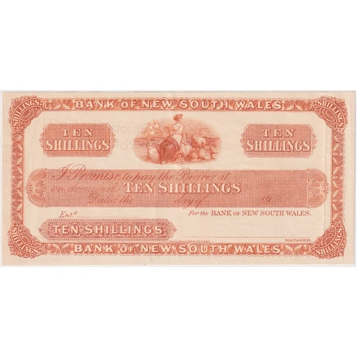 New Zealand Bank of NSW 1923 Ten Shillings Unissued Specimen Pick# S.161 Uncirculated