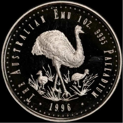 1996 Palladium One Ounce Proof Coin Emu - No Box