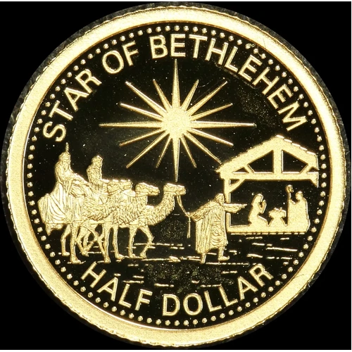 Christmas Island / Kiribati 2016 Gold 1/2 Dollar Half Gram Coin Bethlehem