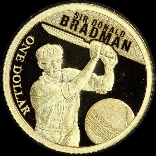 Cook Islands 2016 Gold 1 Dollar Half Gram Coin Bradman