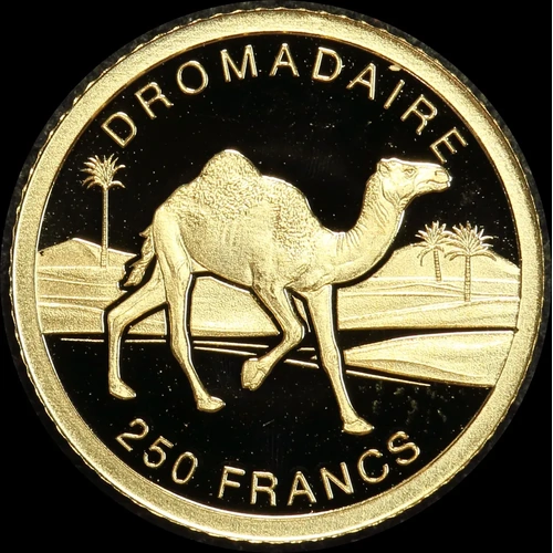 Djibouti 2016 Gold 250 Francs Half Gram Coin Dromadaire