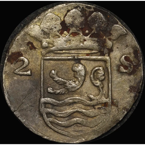 Netherlands (Zeeland) 1711 Silver 2 Stuivers KM#59 good VF ex Zuytdorp Shipwreck