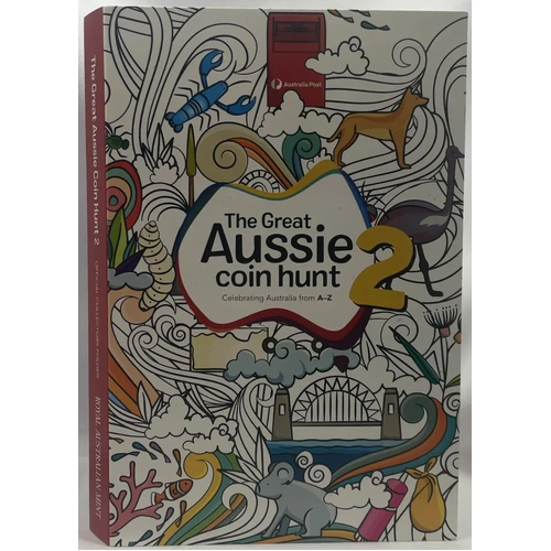 2021 1 Dollar Coin Set The Great Aussie Coin Hunt #2 in Folder includes Coloured G