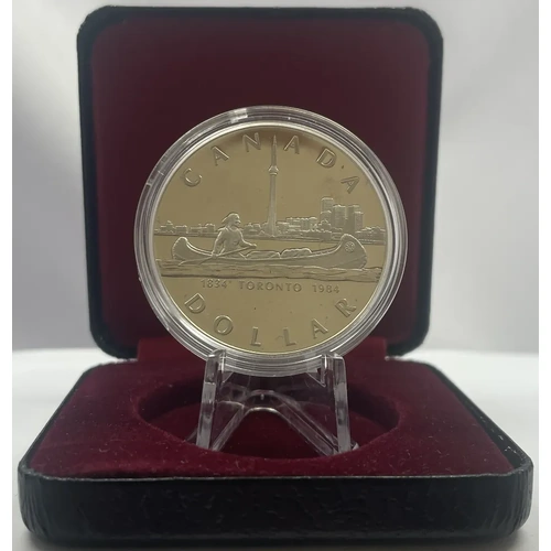 Canada 1984 Silver 1 Dollar Proof Coin Toronto Sesquicentennial