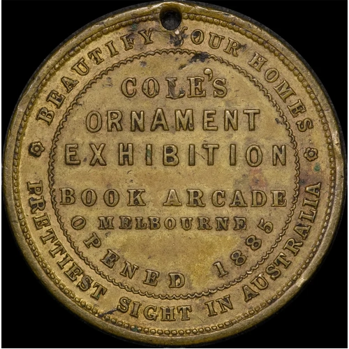EW Cole Gilt Bronze Token 1879 ~ 1903 D19 / C13 Extremely Fine