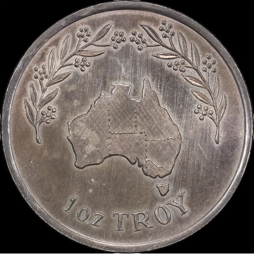 Matthey Garrett Silver 1 Ounce Round Map Type