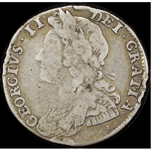 1732 Silver Sixpence George II S#3707 Fine