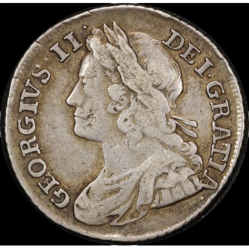 1739 Silver Shilling George II Roses S#3701 Very Fine