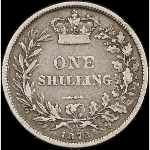 1873 Silver Shilling Victoria S#3906A Very Fine