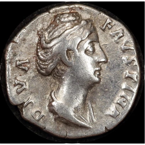 Ancient Rome (Imperial) 141AD Faustina Sr Silver Denarius RIC III 368 Very Fine