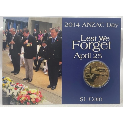 2014 1 Dollar Uncirculated Coin ANZAC Day
