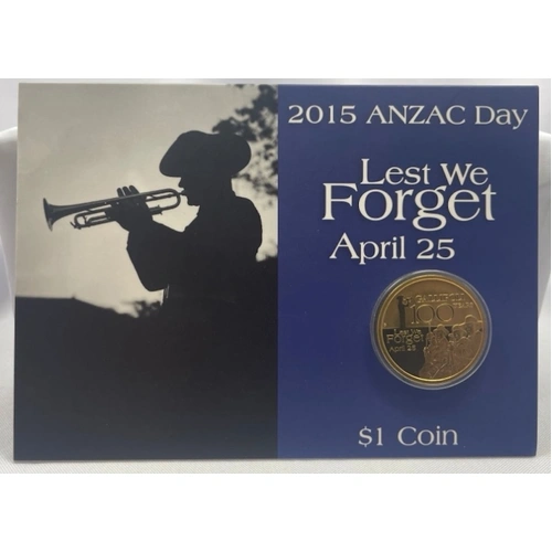 2015 1 Dollar Uncirculated Coin ANZAC Day