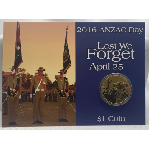2016 1 Dollar Uncirculated Coin ANZAC Day