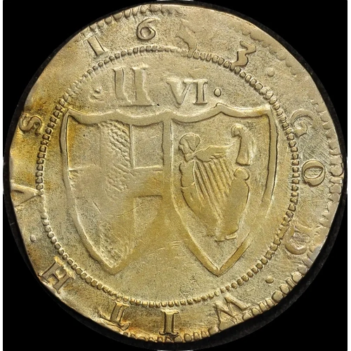 1653 Commonwealth of England Silver Half Crown S# 3215 Very Fine