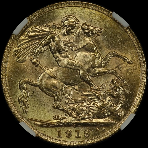 Canada 1919 Gold Sovereign KM# 20 NGC MS62
