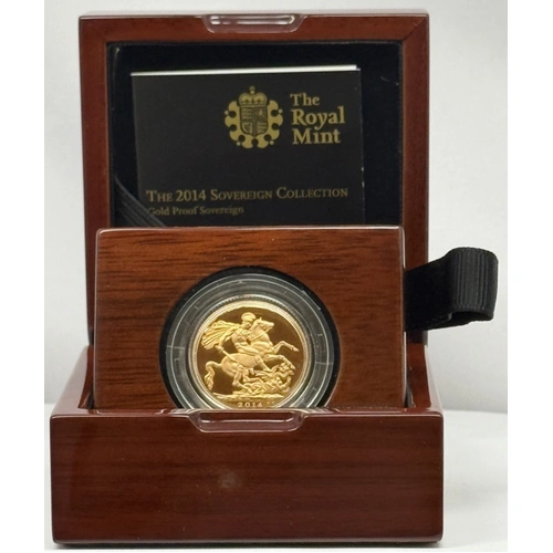 2014 Gold Proof Sovereign Elizabeth II S# SC7