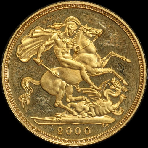 2000 Gold Proof Sovereign Elizabeth II S# SC4 No presentation case