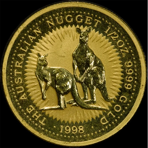 1998 Gold 1/2oz Unc Coin Kangaroo Mother and Joey
