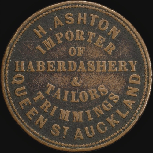 Ashton 1863 Copper Penny A# 22 Fine