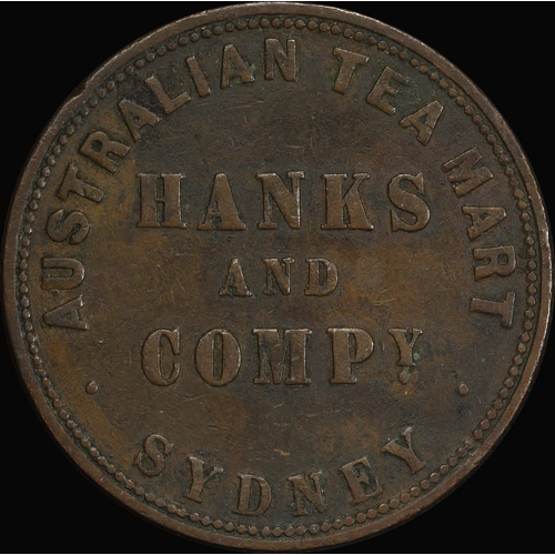 Hanks & Company 1857 Copper Penny A# 184 Very Fine