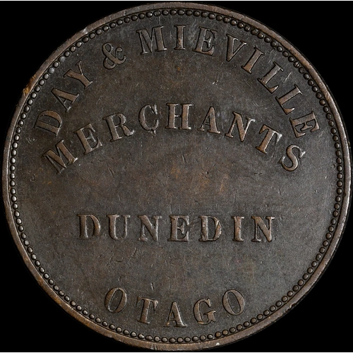 Day & Mieville 1857 Copper Penny A# 98 Very Fine