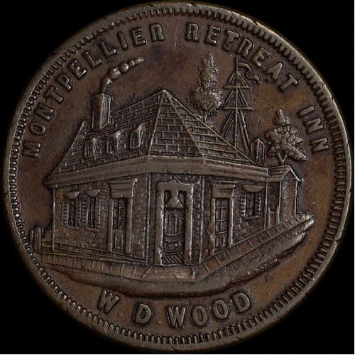 Wood Undated Copper Penny A# 641 good VF