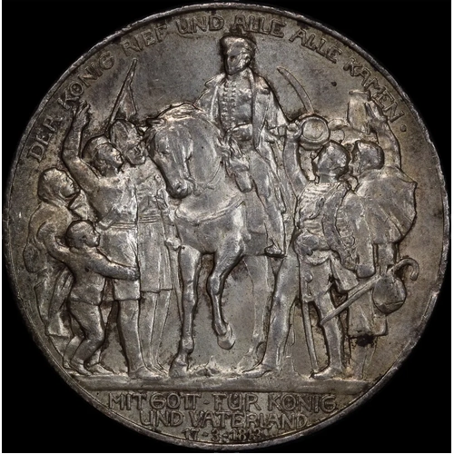 Germany (Prussia) 1913-A Silver 3 Marks Napoleon KM#535 Uncirculated