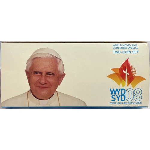 2008 Silver 2 Coin Set Money Fair World Youth Day