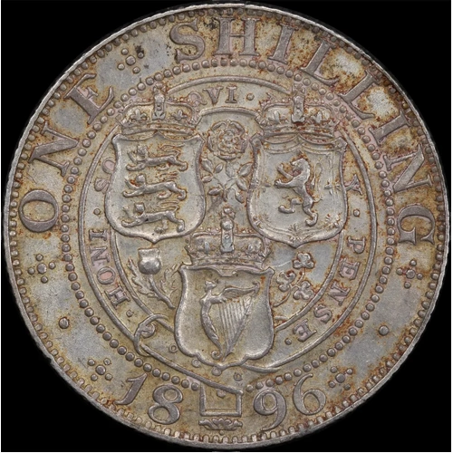 Victoria 1896 Silver Shilling S#3940a good EF