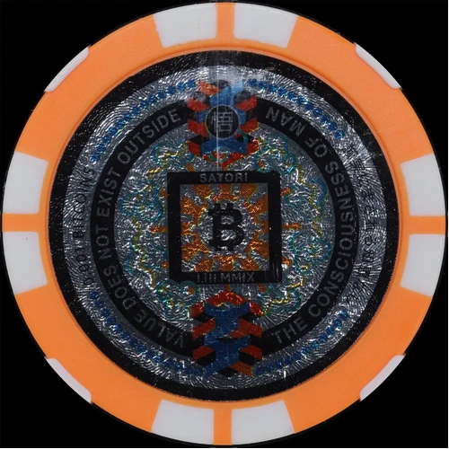 2016 1 BTC Bitcoin Satori Poker Chip NGC MS70