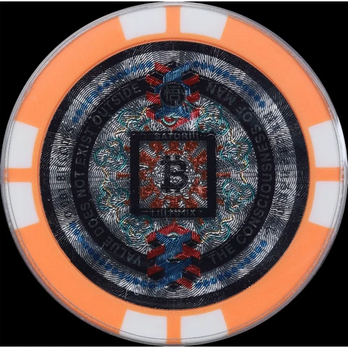 2016 1 BTC Bitcoin Satori Poker Chip PCGS MS70
