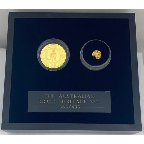 1999 Gold Half Ounce Proof Coin and Natural Nugget