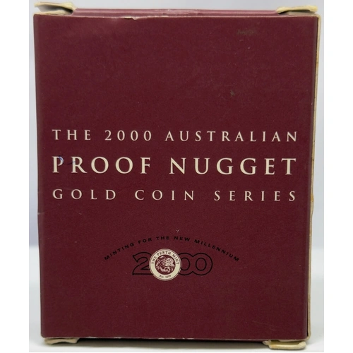 2000 Gold 1/4oz Proof Coin - Kangaroo Nugget