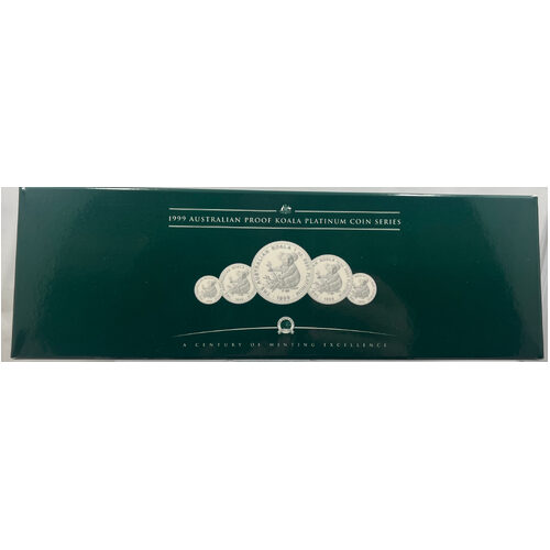1999 Platinum 5 Coin Set Australian Koala