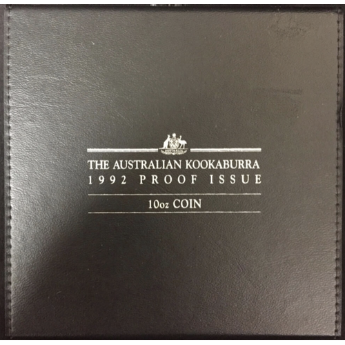 1992 Silver Ten Ounce Proof Coin Kookaburra
