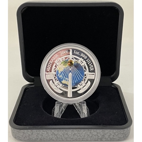 2001 Silver 1 Ounce Proof Coin Millennium Cleopatra's Needle