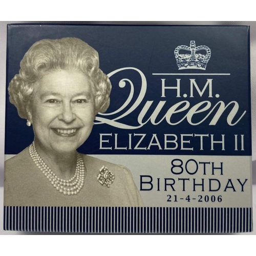 2006 Silver 1 Ounce Proof Coin Queen's 80th Birthday