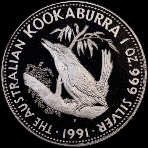 1991 Silver 1 Ounce Proof Coin Kookaburra