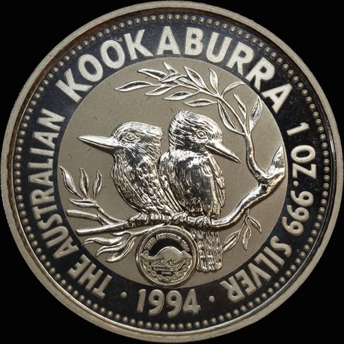 1994 Silver 1 Ounce Uncirculated Kookaburra Privy Mark Commonwealth Games Team