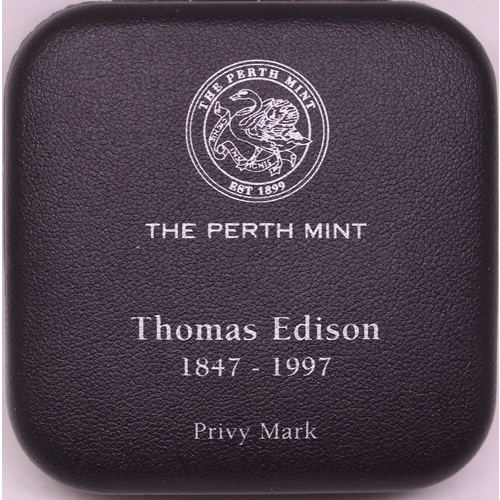 1997 Silver One Ounce Unc Privy Mark Edison