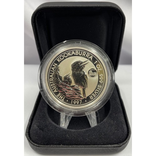1997 Silver One Ounce Kookaburra Privy Mark Italy