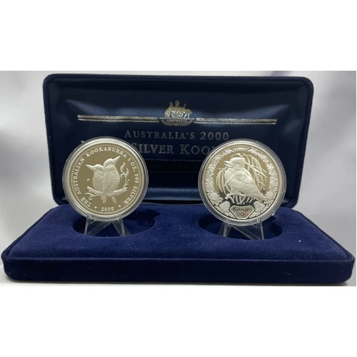 2000 Silver Kookaburra Two Coin Set (2 *1oz)