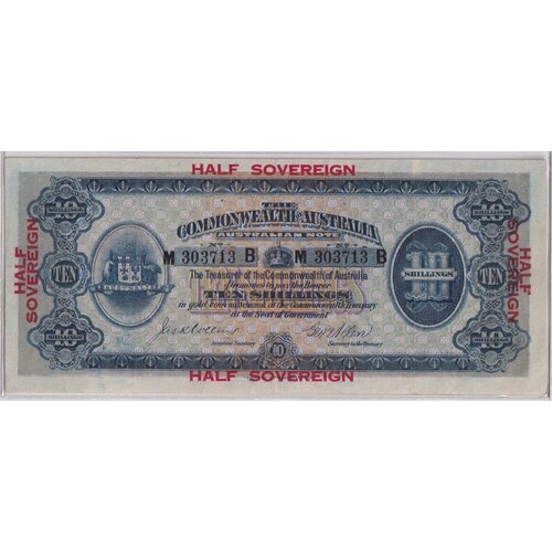 1917 Ten Shilling Collins/Allen R2eF PCGS VF30