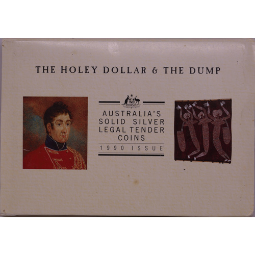 1990 Silver Holey Dollar And Dump Coin Set